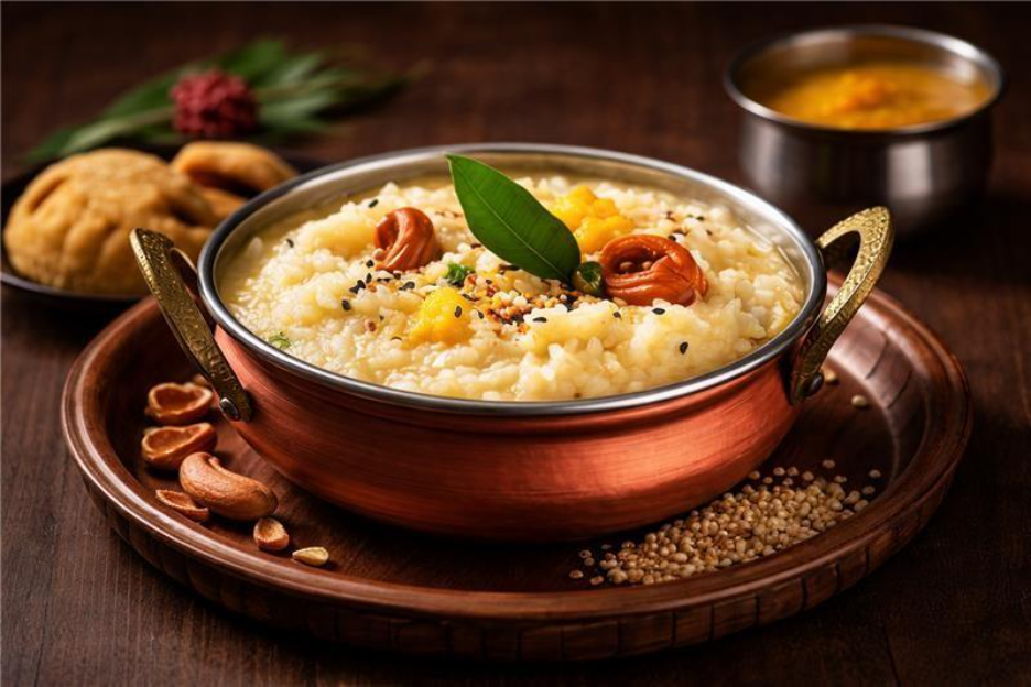 Traditional pongal South Indian dish Milpitas