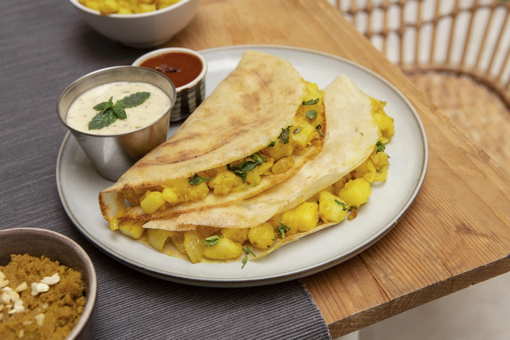 Mysore Masala Dosa - South Indian dish at Athidhi Aalayam Frisco TX